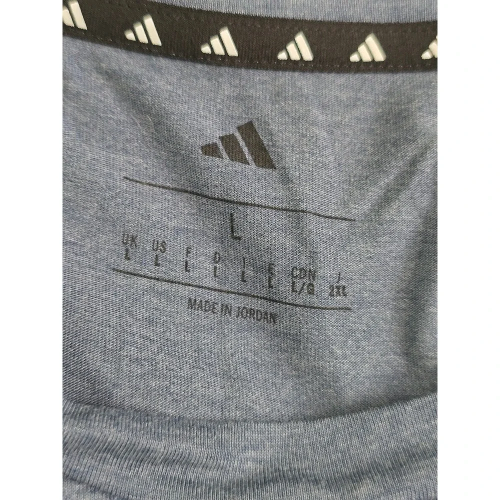 Adidas Mens CSCO Emblem Graphic Tee Blue Heather T-Shirt KU9183 Large